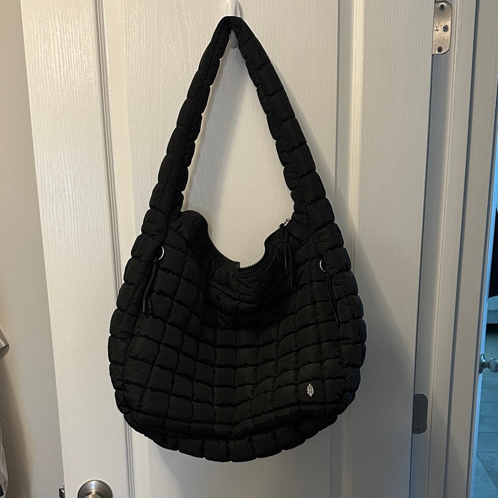 Free People Quilted Carryall Bag in Black